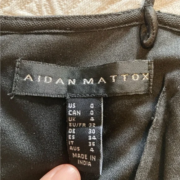 Aidan Mattox black designer dress - Picture 4 of 9